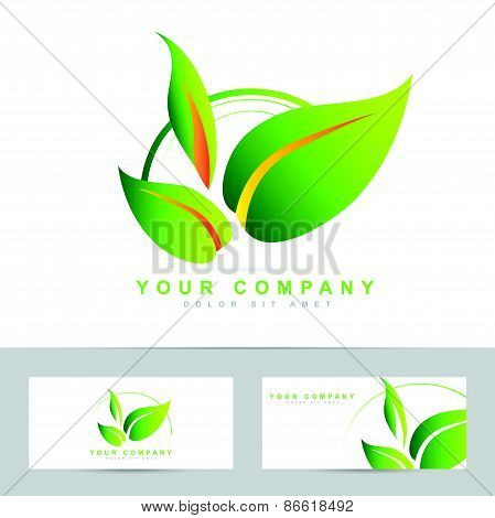 Ecology Or Bio Leafs Vector Logo