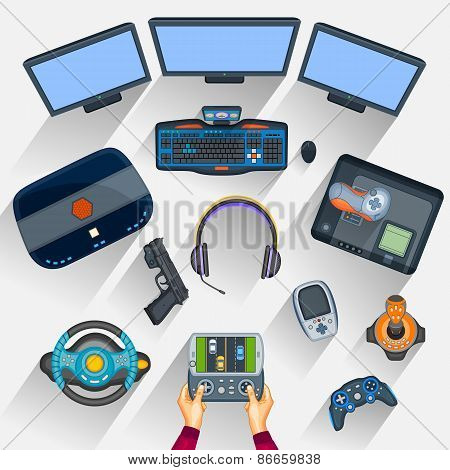 Working table of gamer