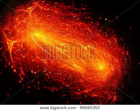 Mitosis Of Fiery Glowing Nebula