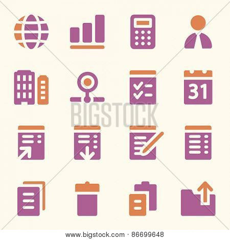 Office web icons set