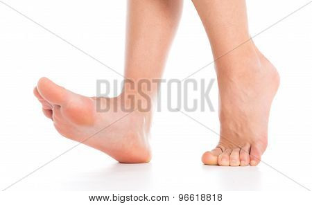Woman Foot Isolated On White