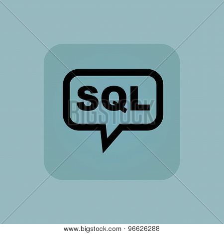 Pale blue SQL message icon