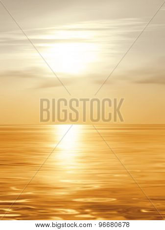 Sunrise background over the sea in soft blurred style