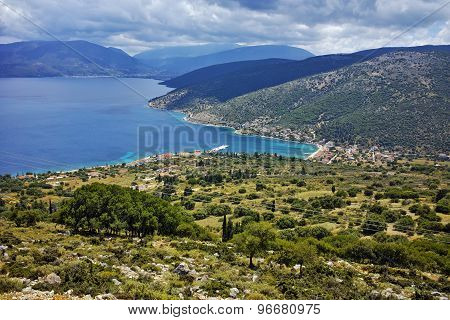 Panoramic view of Agia Efimia town, Kefalonia