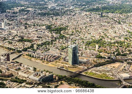 Aerial Of New Headquarters Of European Central Bank