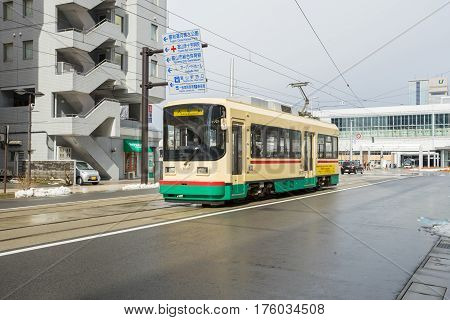 TOYAMA,JAPAN - FEB 13, 2017: The 7000 Series 