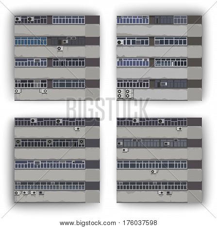 infinite pattern of a facade of the building of the fily house