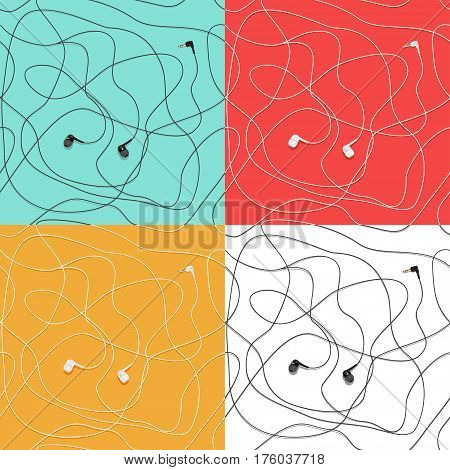 vacuum earphones white color the infinite seamless background