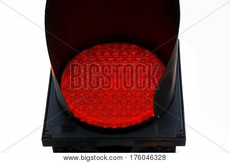 Close up Red light Traffic (Stop Sign)