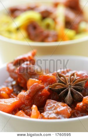 Rindfleisch und Gemüse Nahaufnahme
