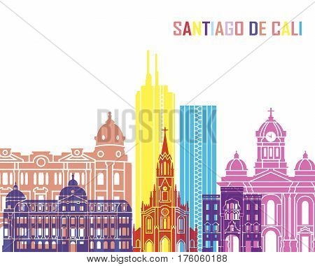 Santiago De Cali Skyline Pop