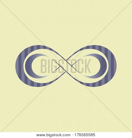 Infinity symbol. Isolated on beige background. Vector illustration