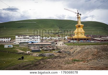 Yarchen Gar Monastery In Sichuan, China