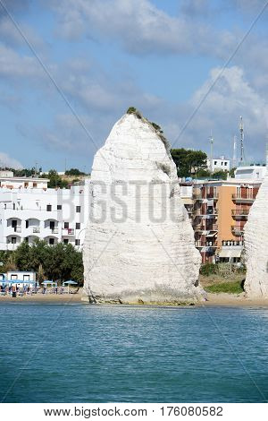 White Rocks On The Beach Of Vieste