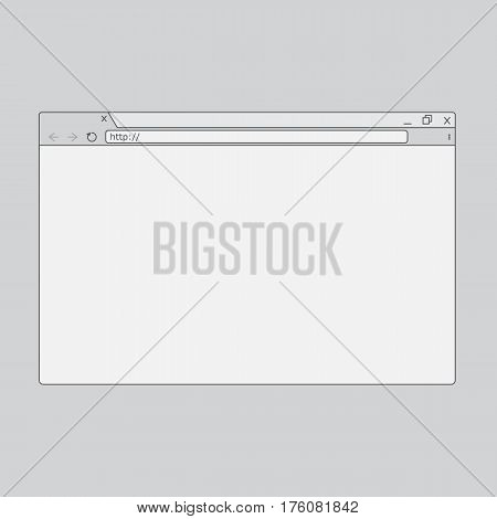 Web Browser Concept vector in flat design