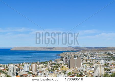 Aerial View Of Comodoro Rivadavia City, Argentina