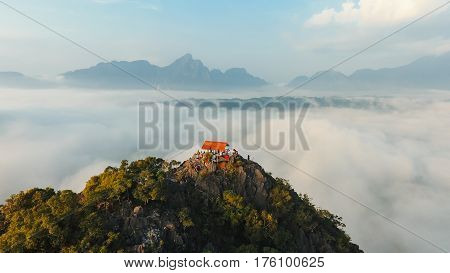 South African mountains beautiful landscape background green spring aerial view of African continent scenic wild nature Outeniqua Pass ecotourism and travel