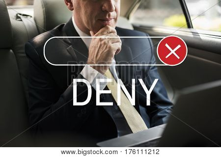Banned Declined Reject Deny Graphic