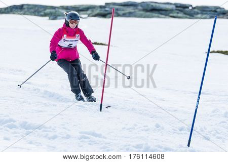 Dorit Clasing During The Ski National Championships