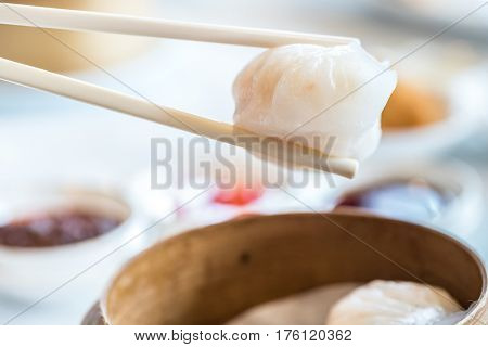 Chinese dim sum Hagao - Steamed Chinese groumet cuisine