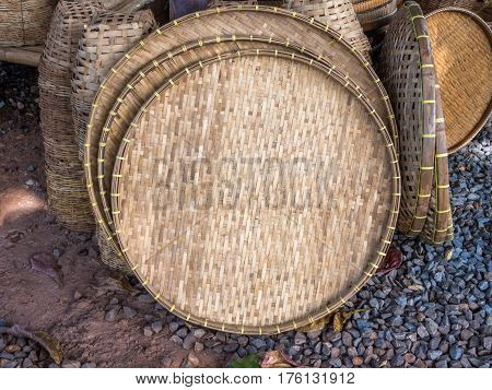 Handicraft made of bamboo,Thai arts and crafts