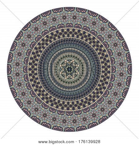 Flower Mandala. Vintage Decorative Elements.