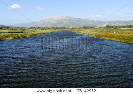 River Near La Caletta On The Island Of Sardinia