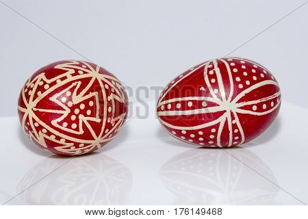 Decorated eggs is an old Easter tradition, they are painted with various traditional motifs and geometrical. Colorful Easter egg symbolism is that the egg was considered a symbol of balance, creation, fecundity symbol of life and the renewal of nature.