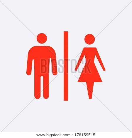 toilet man woman icon stock vector illustration flat design