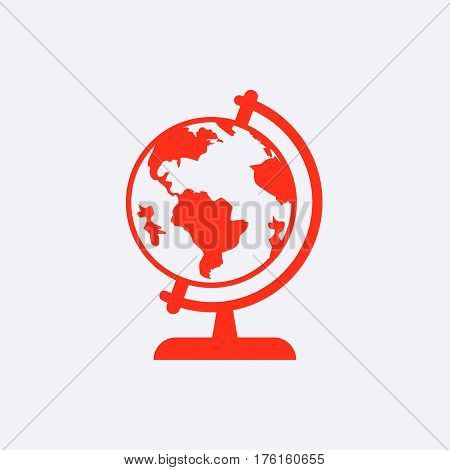 Earth globe icon stock vector illustration flat design