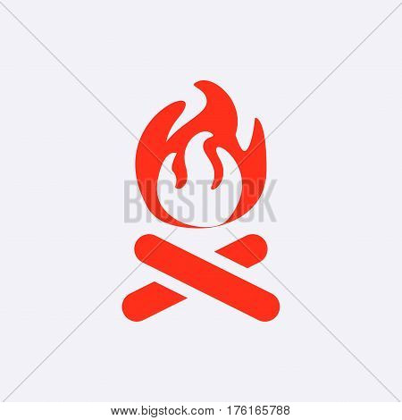 fire icon stock vector illustration flat design