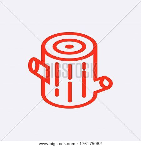 stump icon stock vector illustration flat design