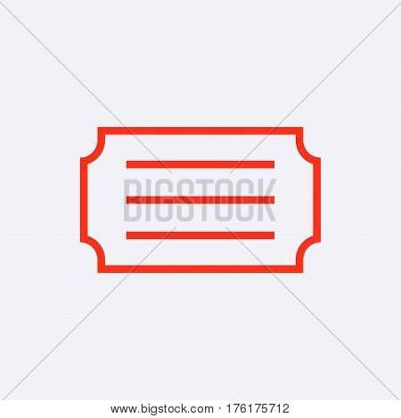 ticket icon stock vector illustration flat design
