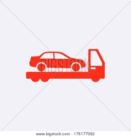 tow truck icon stock vector illustration flat design