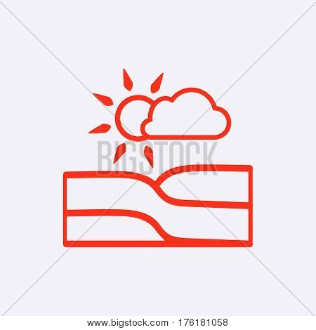 landscape icon stock vector illustration flat design