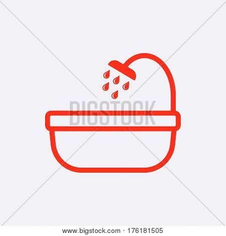 bathroom and shower icon stock vector illustration flat design