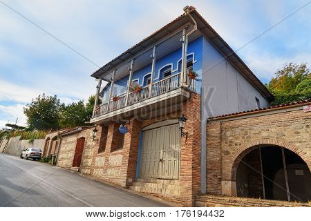 Building Of Guesthouse In Signagi Or Sighnaghi City. Georgia