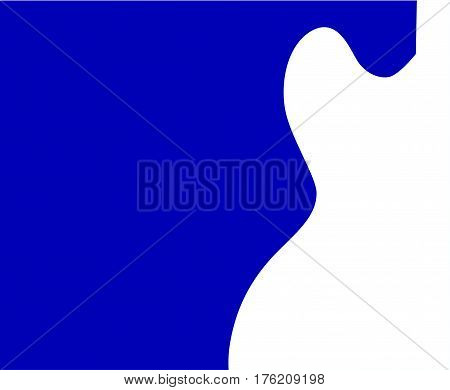 A semi acoustic guitar set on a blue background as copy space