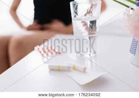 Woman Suffers From Menstruation Pain Or Stomach Ache