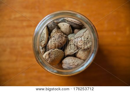 Almonds texture. Almonds background. Shelled spanish almonds. Healthy food. Close up almond background. Abstract background and texture for designers. Close up view of almonds for texture. Almond nuts
