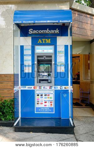 Sacombank Atm Machine In Saigon, Vietnam