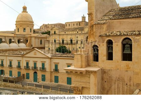 The Town Of Noto On Italy