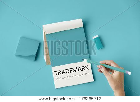 Hand design the identity branding business trademark