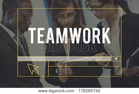 Business Teamwork Teamup Strategy Planning