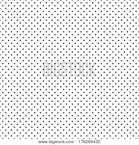Vector monochrome seamless pattern, polka dot texture, small circles & spots. Simple geometric background, abstract black & white texture, repeat tiles. Design for print, textile, decoration, fabric, clothes, linens, furniture