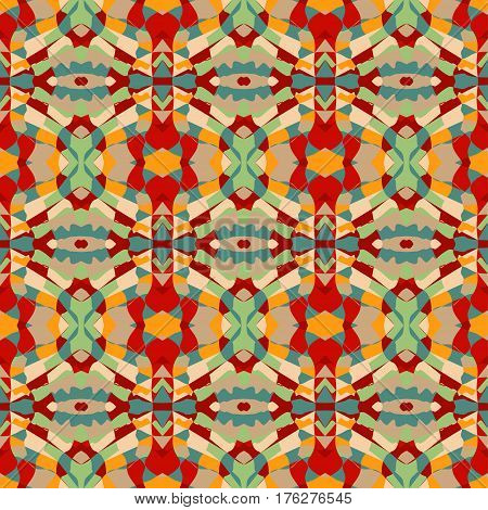 Brightly colored abstract geometric ornament for background