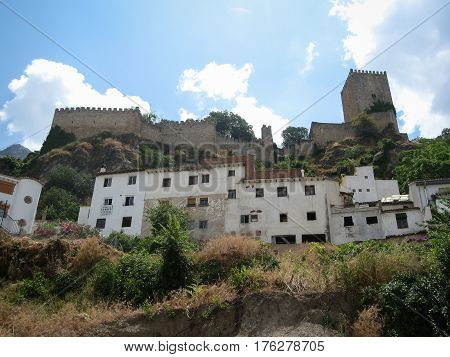 Cityscape of Sierra de Casorla with the medieval castle, Andalusia, Spain