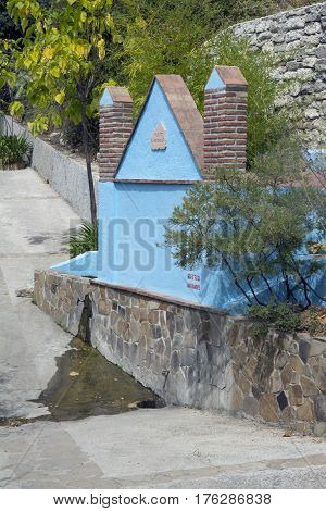 Corners art and details on the streets of Andalusia Serrania de Ronda Spain.