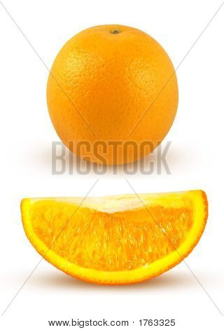 Frisk Orange isoleret