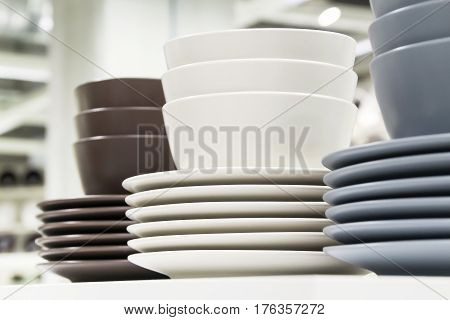 Kitchenware - group of dish and bolw closed up shot